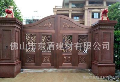 生产 家庭花园铜门 时尚铜防弹门 铜双开门图片_高清图_细节图
